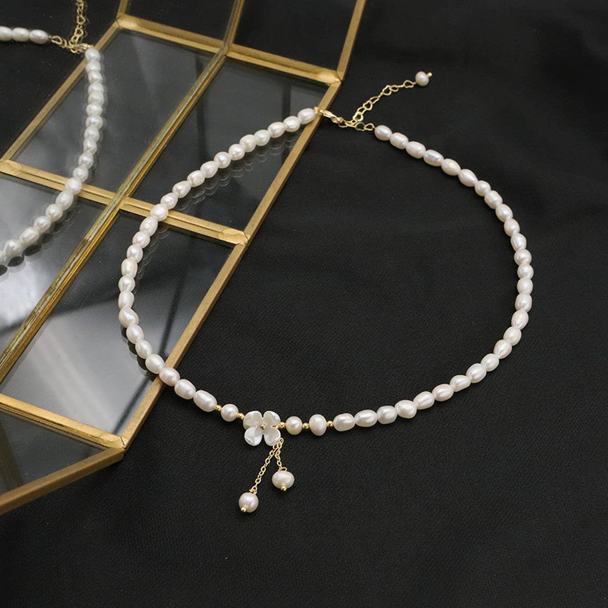 ALL MATCH NATURAL FRESHWATER PEARL NECKLACE_CWAJE3849