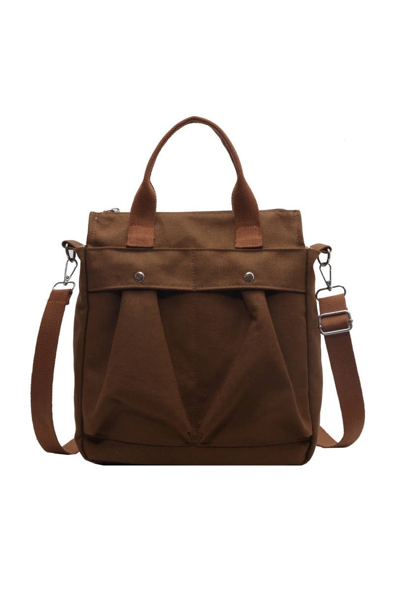 Wrinkled Pocket Large Canvas Messenger Bag_Cuab0100