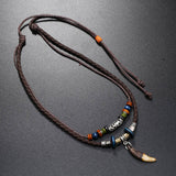 RETRO ETHNIC STYLE DOG TOOTH PENDANT NECKLACE_CWMM4577