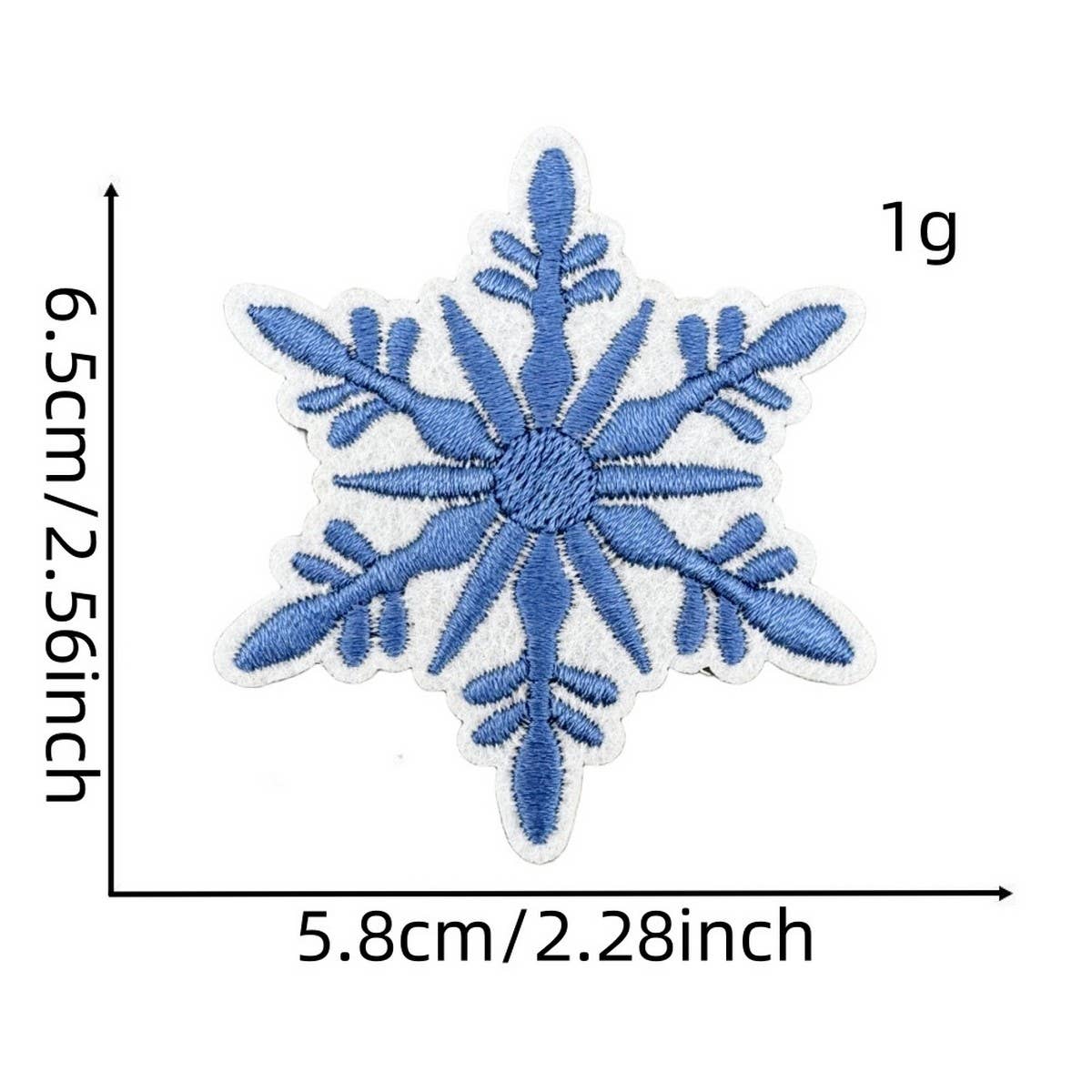 Winter Blue Christmas Graffiti Embroidered Patch_Cwmm4028