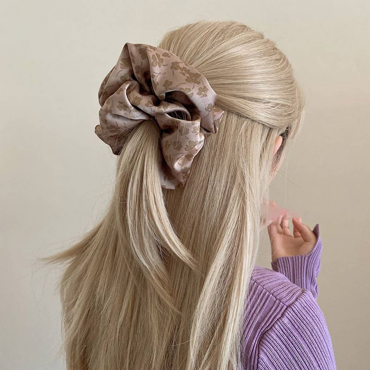 TEMPERAMENTAL SATIN PRINTEDHAIRBAND HAIRACCESSORIE_CWAHA4038