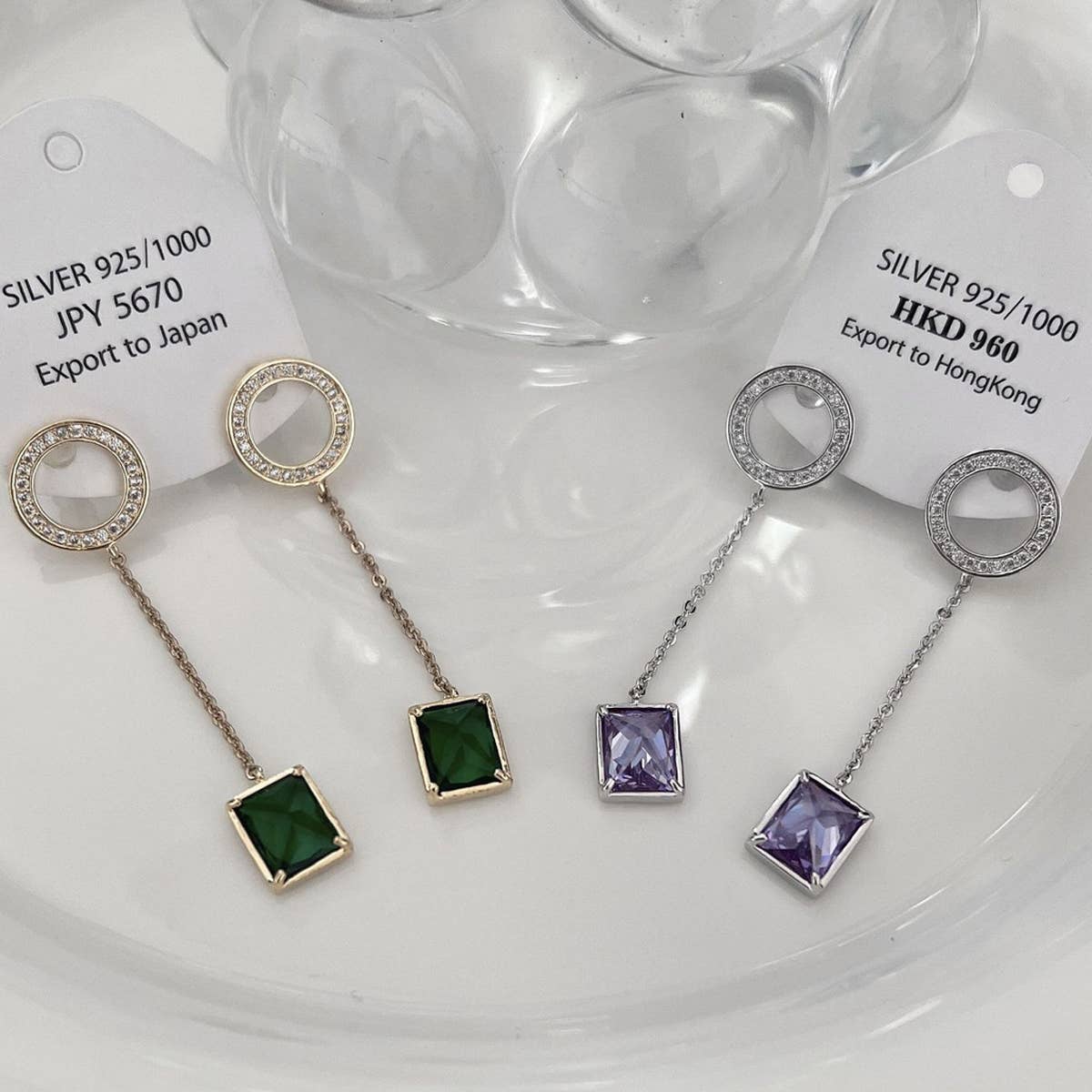 LIGHT LUXURY GEOMETRIC RING SQUARE STUD EARRINGS_CWAJE1320