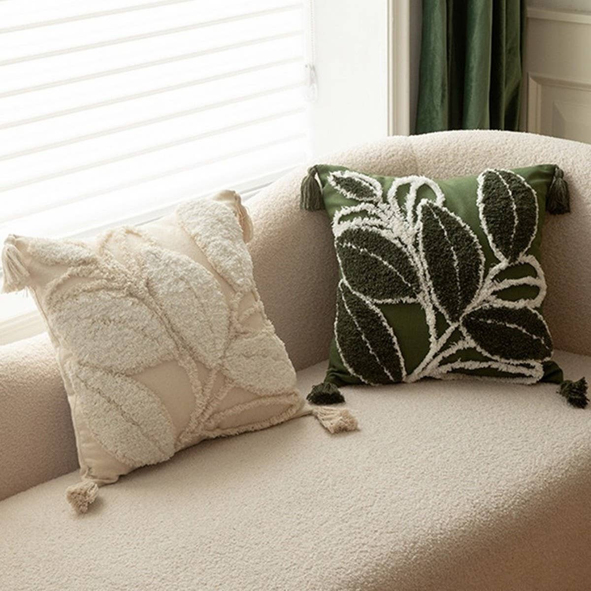 EMBROIDERED DAISY PILLOW COVER REMOVABLE RUSTICCHIC_CWMM7672