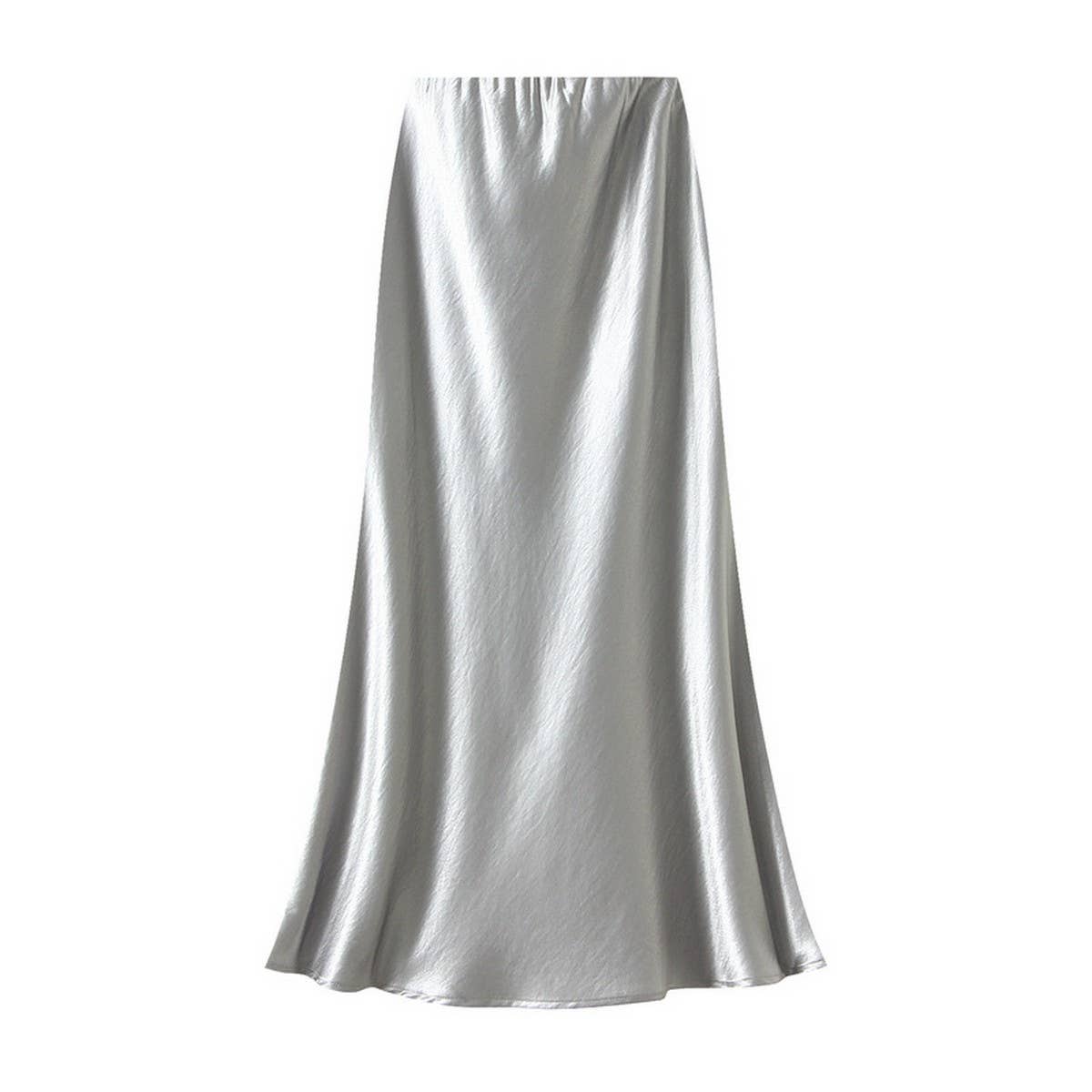 ELEGANT PLEATED SATIN FISHTAIL SKIRT_CWBMS0287