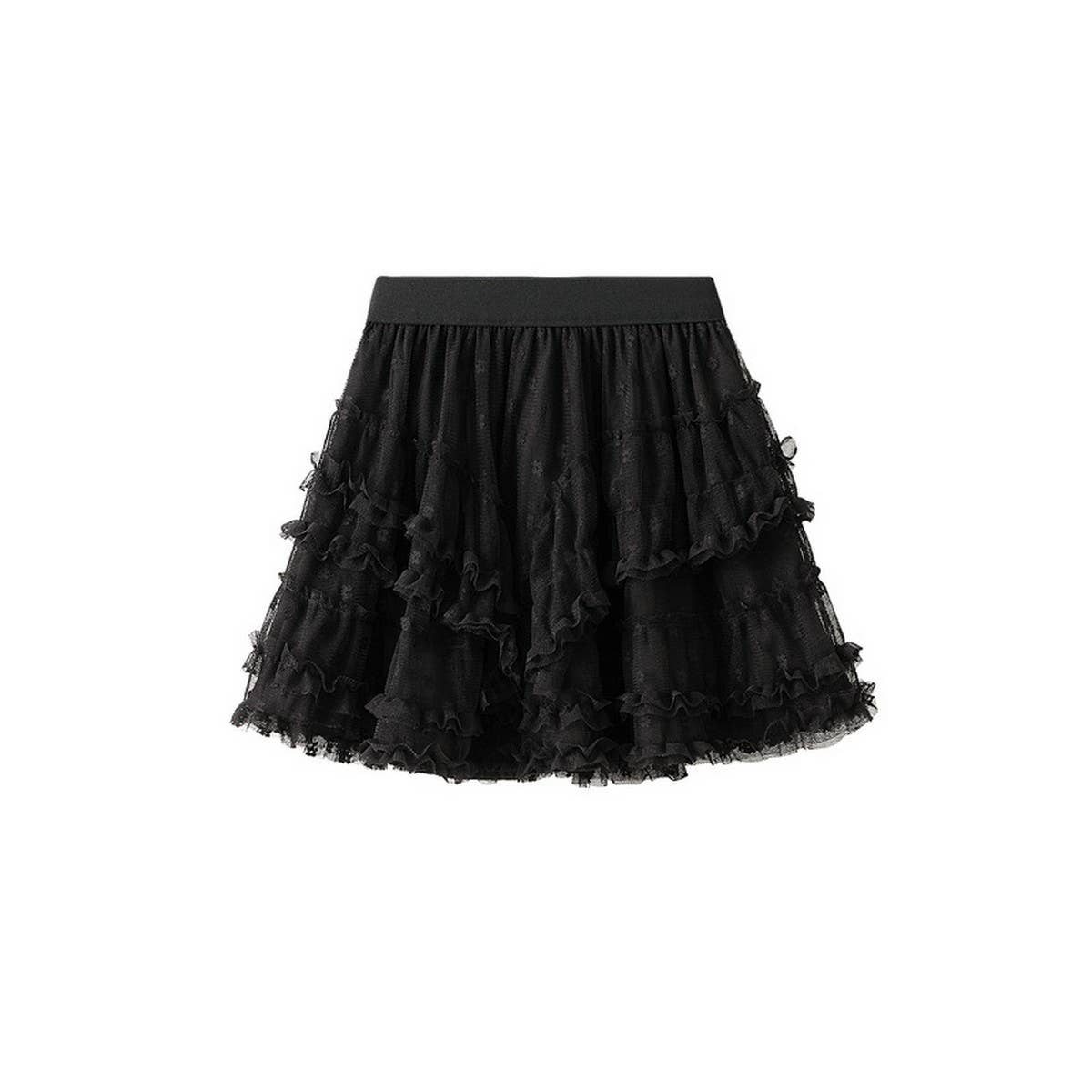 BALLET TULLE HIGH WAIST A LINE CAKE SKIRT_CWBMS0330