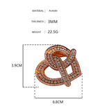 3MM ACETATE RHINESTONE HEART SHAPED HAIRPIN_CWAHA4262