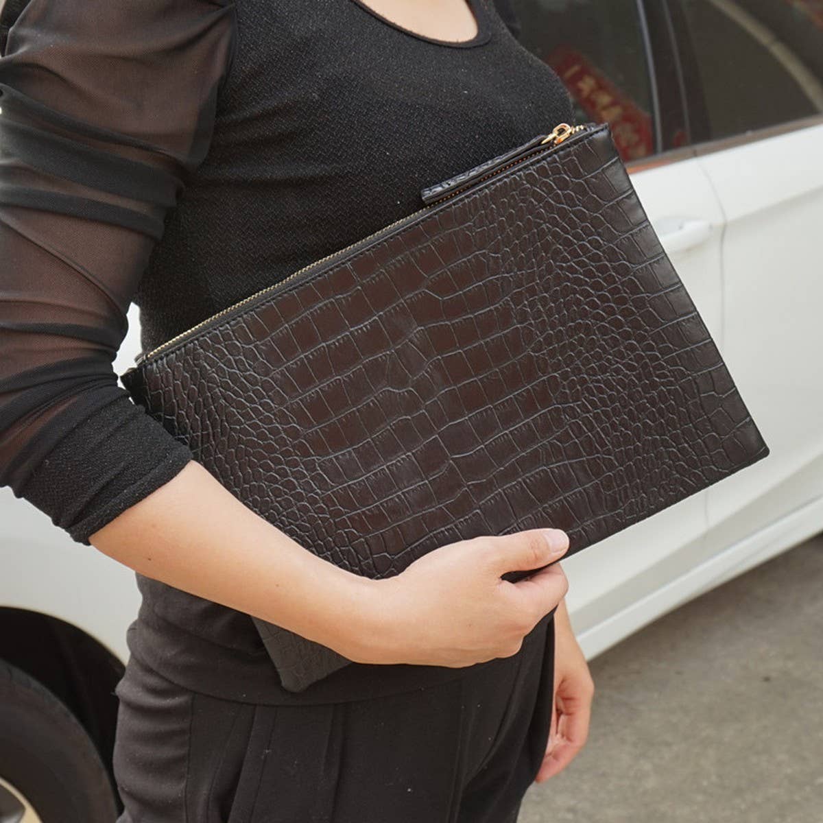 CROCODILE PATTERN LARGE CAPACITY HANDBAG_CWAB1375