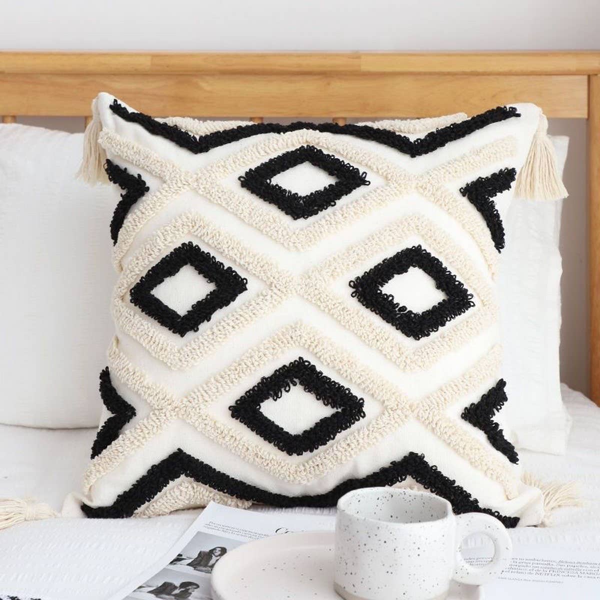 LUXURY WHITE GREEN SOFA PILLOW COVER MODERN CUSHION_CWMM7707