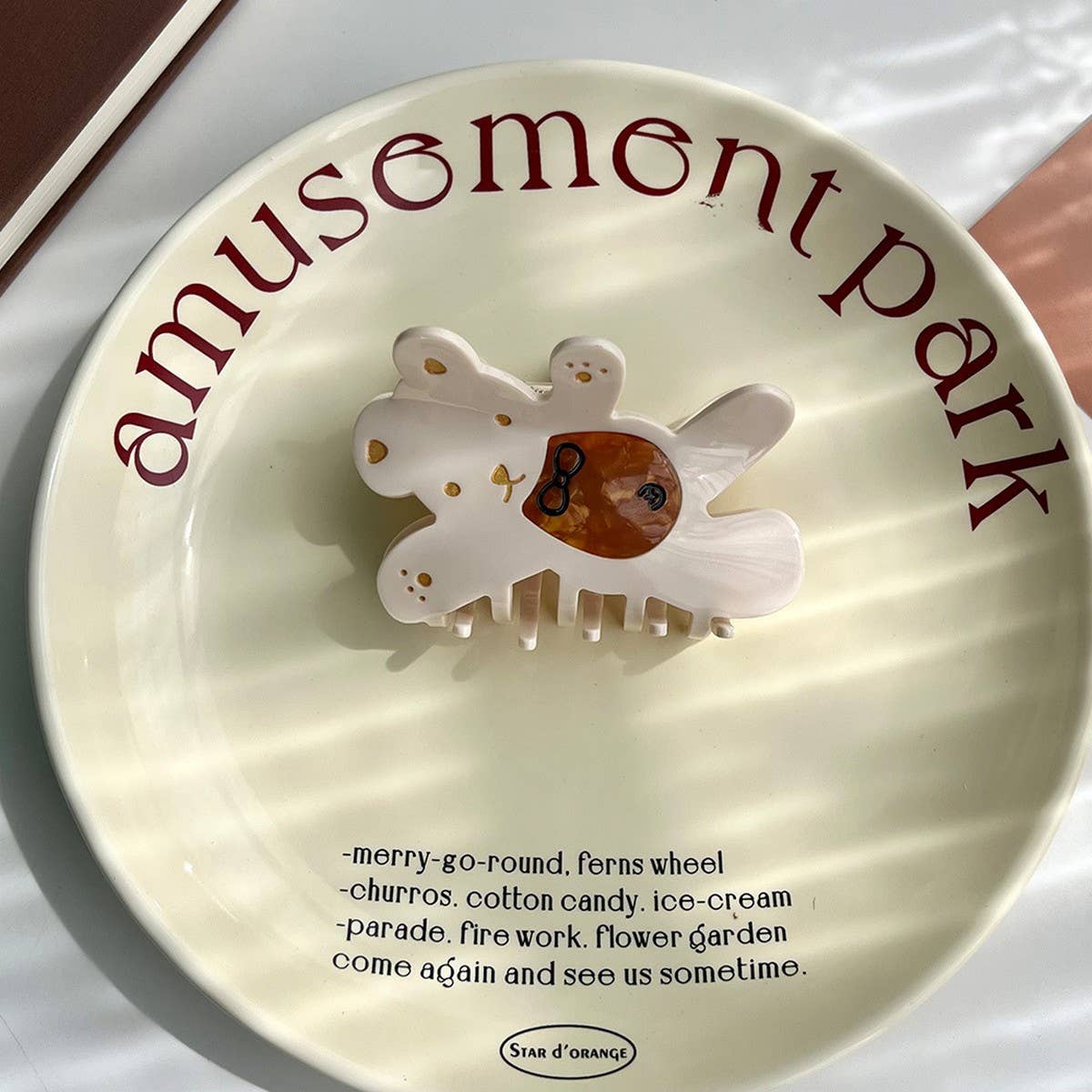 CUTE BEAR ACETATE HAIR CLAW CLIP FOR GIRLS_CWAHA5956