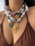 Gold Plated Stainless Steel Seashell Necklace_Cwaje05614