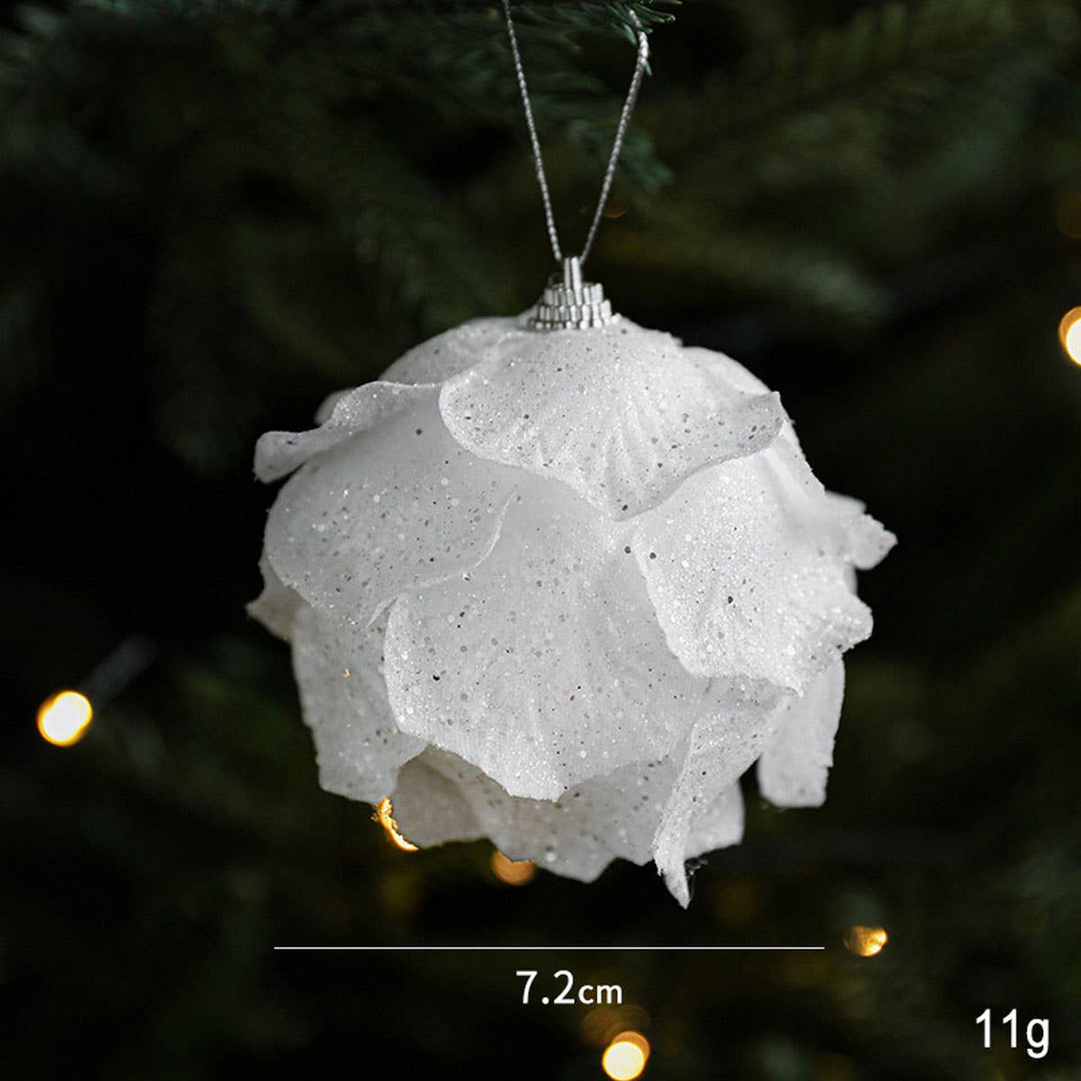 White Petal Foam Xmas Ball Tree Hanging Decor_Cwmm9676