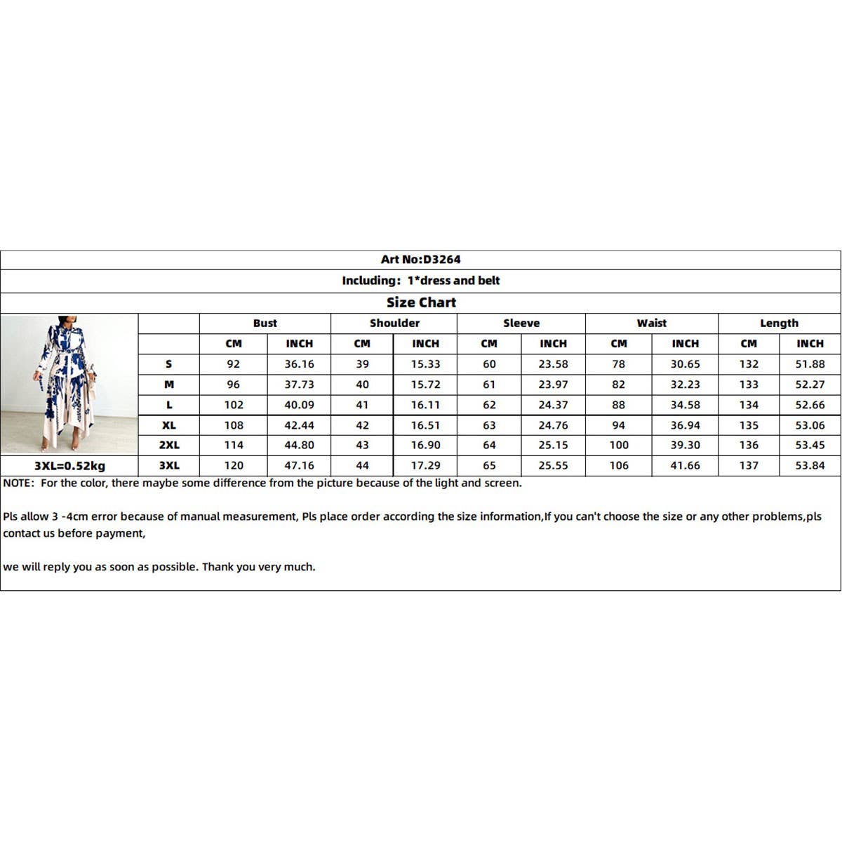 TEMPERAMENT PRINTED IRREGULAR LAPEL DRESS_CWDMD3655