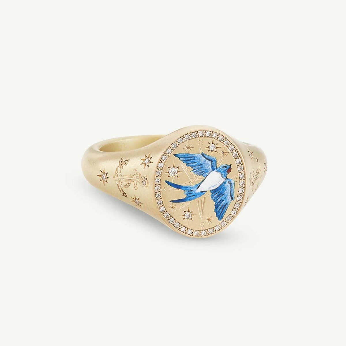 STAINLESS STEEL FASHION PAINTED RHINESTONE RING_CWMM5706