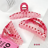 PINK POLKA DOT HOLLOW HAIRPIN SIMPLE STUDENT_CWAHA2077
