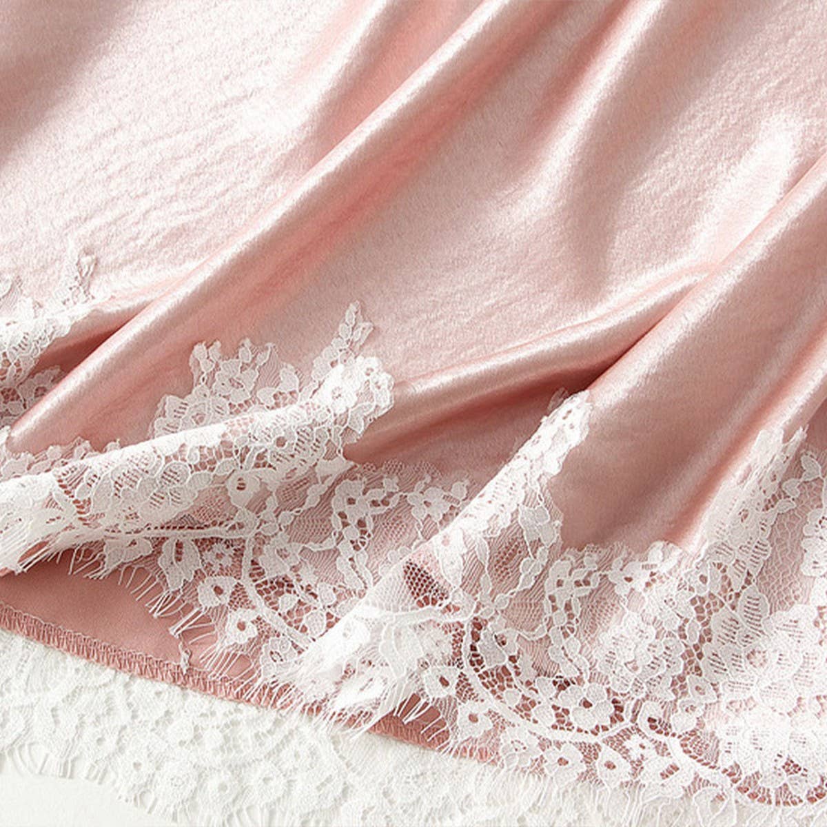 LACE TRIMMED SATIN A LINE MIDI SKIRT WITH DRAPING_CWBMS0327