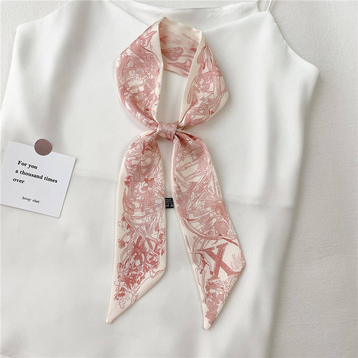 LETTER CREATIVE DOUBLE LAYER HAIRBAND HEAD SCARF_CWASC1525