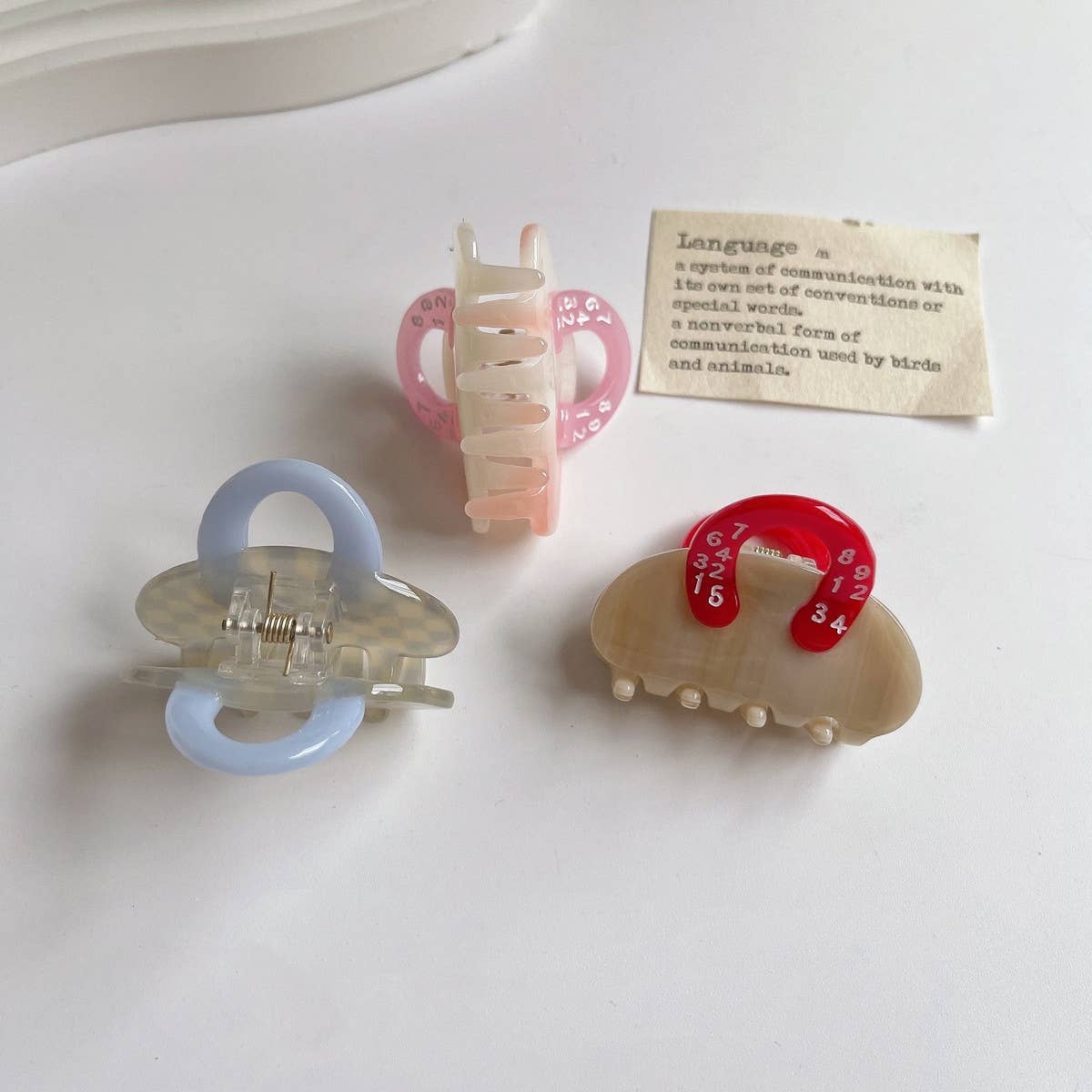 MINI HANDBAG HAIR CLAW FRENCH ACETATE HAIR_CWAHA1350