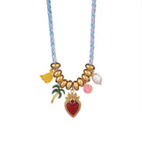 COLORFUL FRUIT BEAD ROPE NECKLACE BRACELET_CWMM7529