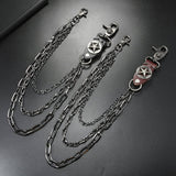 HIP HOP FIVE POINTED STAR THREE LAYER JEANS CHAIN_CWMM4869