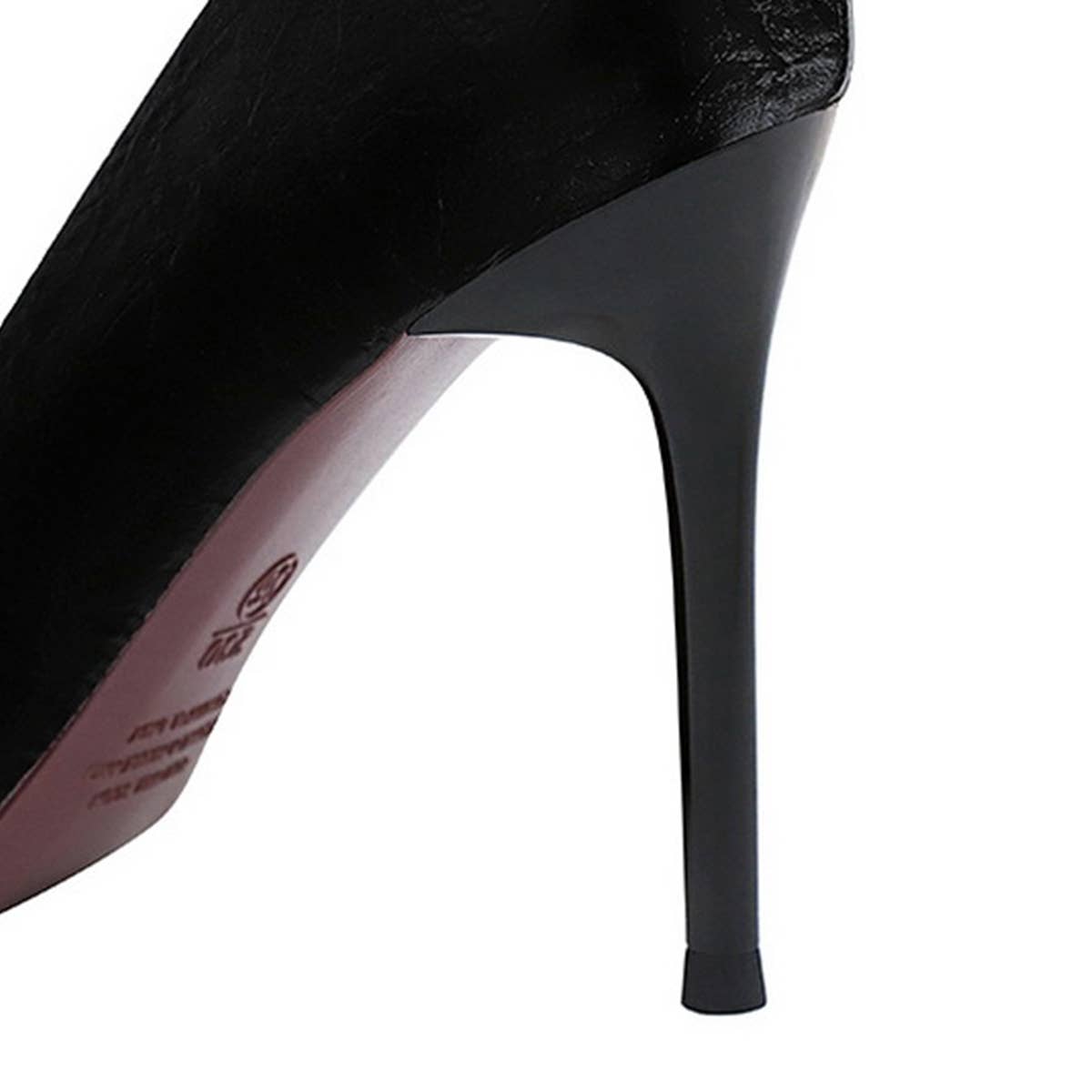 SHALLOW MOUTHED POINTED METAL BUCKLE HIGH HEELS_CWSHH0049