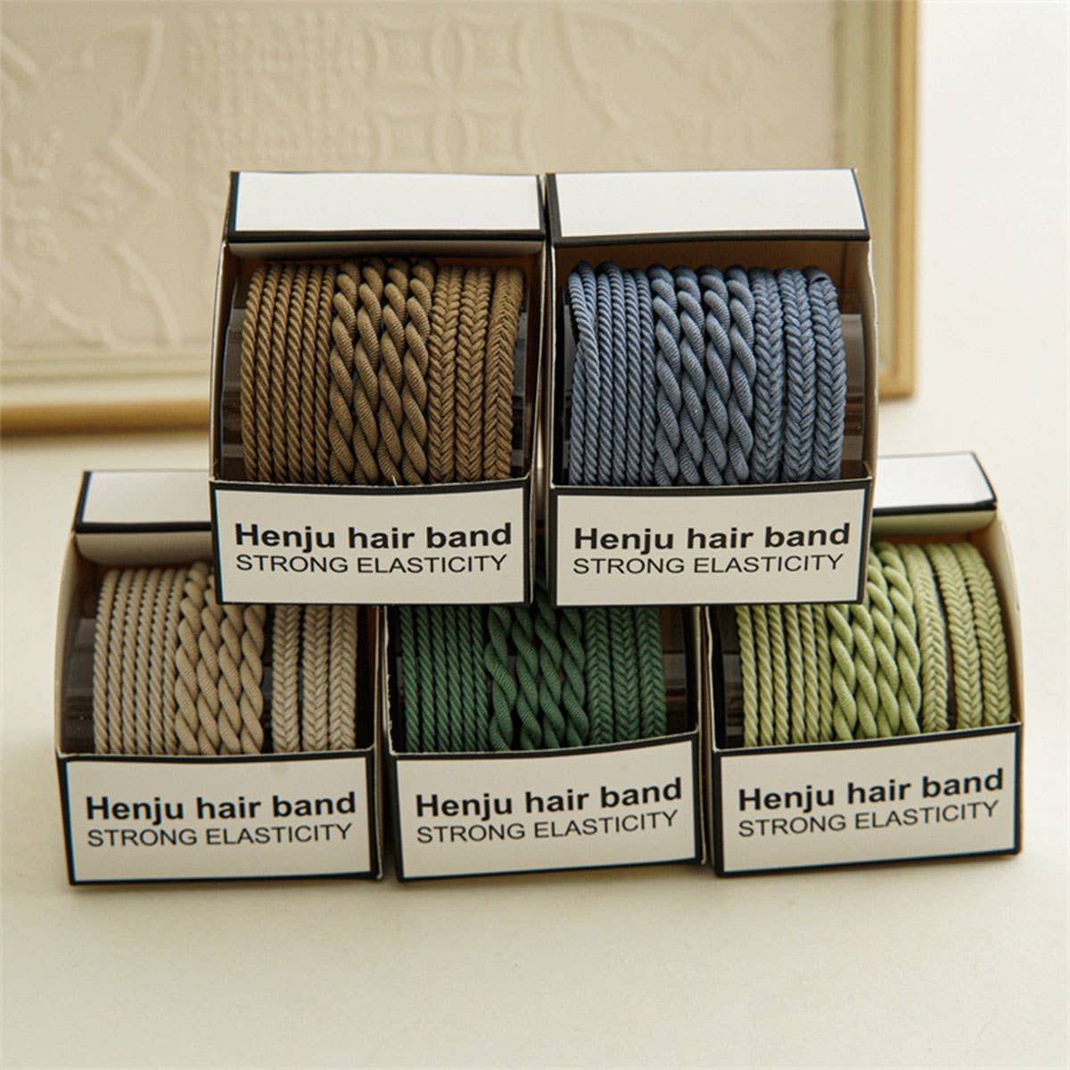 10PCS BRAIDED CORD SUPER STRETCHY ELASTIC HAIR TIE_CWAHA0331