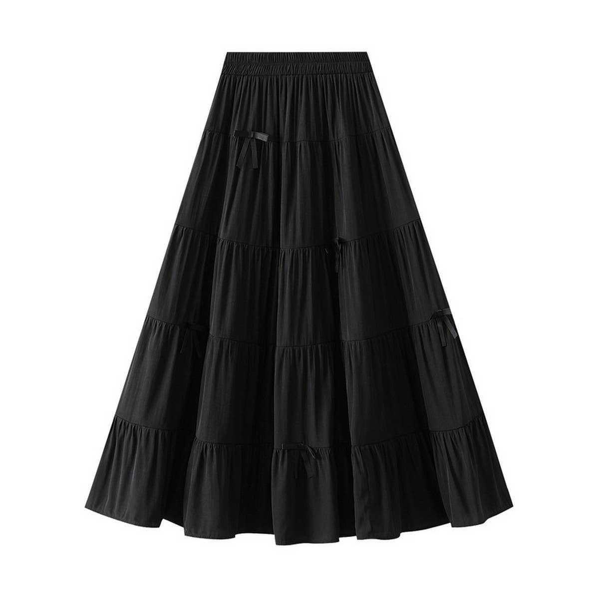 CAKE SKIRT HALF SKIRT BOW A LINE LONG SKIRT_CWBMS0319