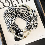 Ivory Pearl Magnetic Skinny Neck Scarf_Cwasc03933