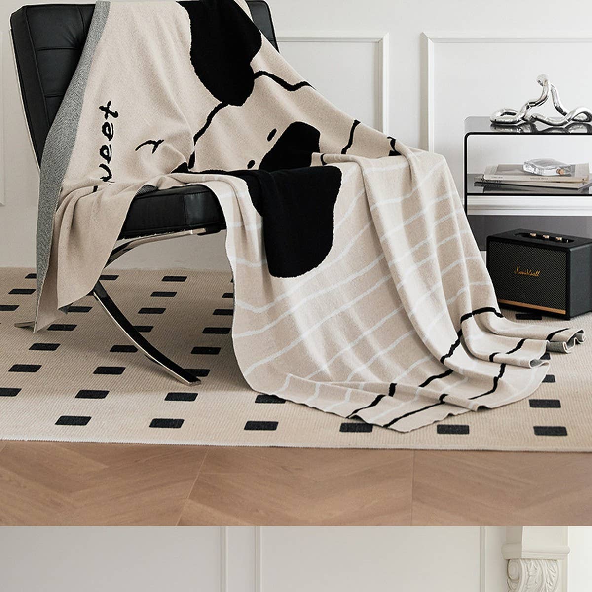 THIN COTTON CARTOON PUPPY KNITTED BLANKET_CWMM2387