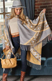 LEOPARD POINT CASUAL SHAWL WRAP_CWASC0005