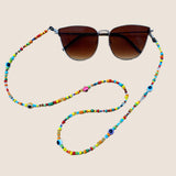 RAINBOW COLORED RICE BEADS GLASSES LANYARD_CWMM1167