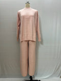 Turtleneck Wide-Leg Pants Solid Color Suit
