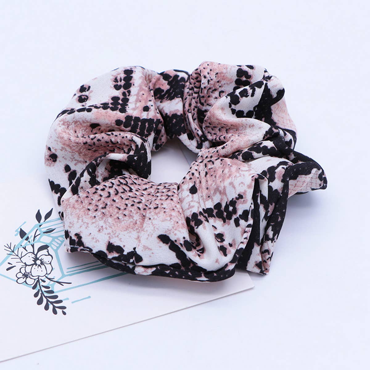 Women Printed Snake Pattern Hair Tie_Cwaha1070