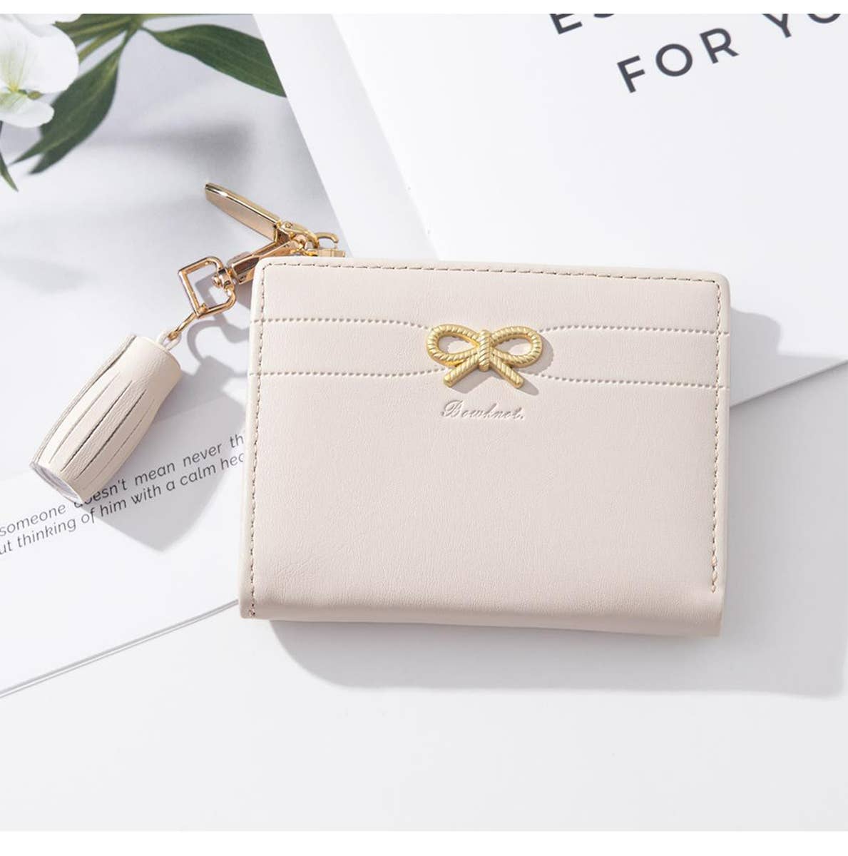 Minimalist Bow Zipper 2-Fold Wallet_Cwab06261