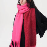 AUTUMN WINTER DOUBLE COLOR FAUX CASHMERE SCARF_CWASC0329