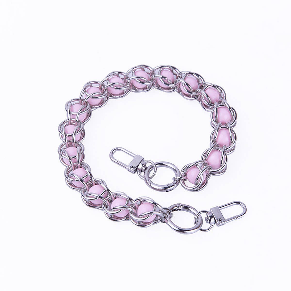 15 75IN METAL BEAD ACRYLIC BEAD HANDBAG STRAP_CWMM5117