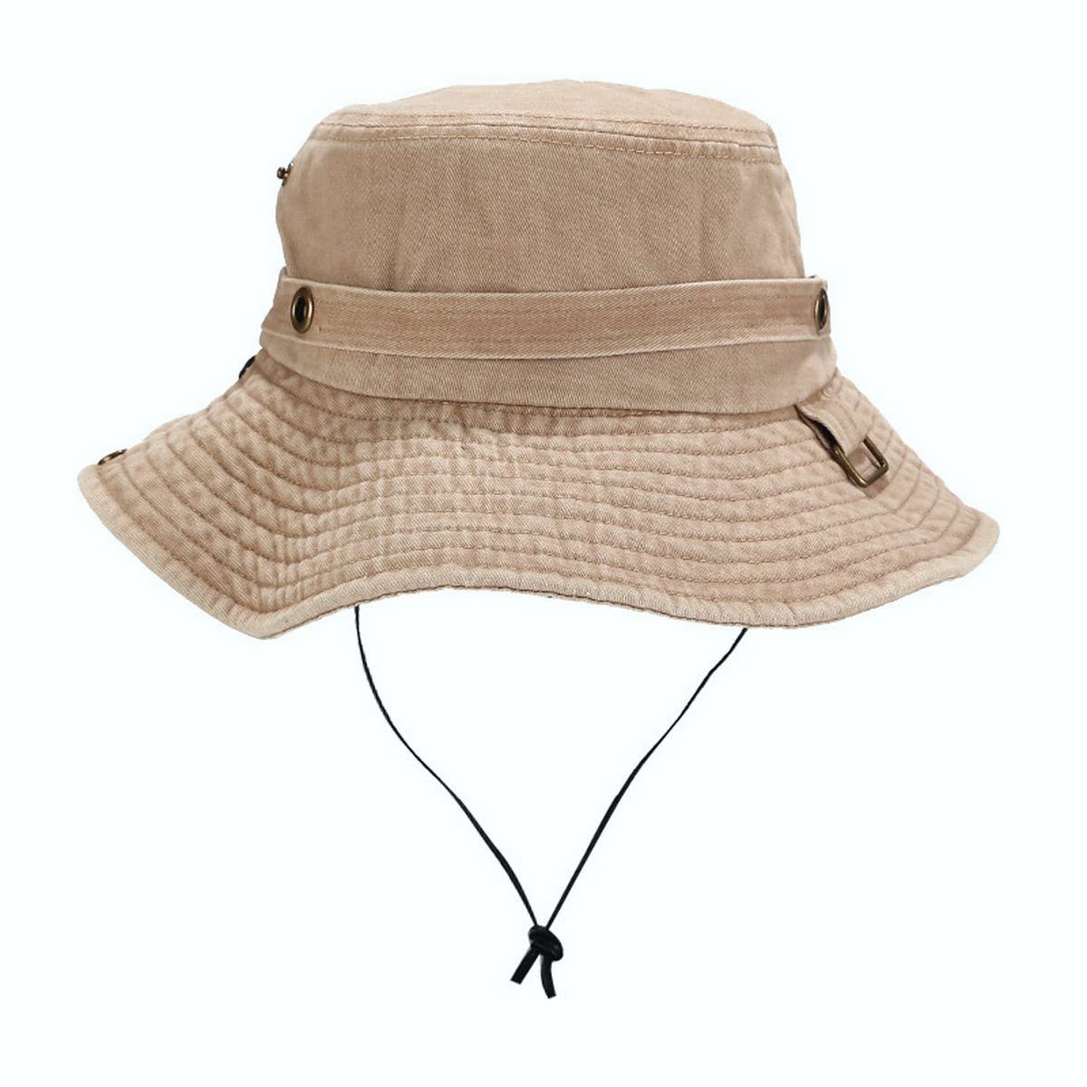 Washed Camo Cotton Bucket Hat For Outdoor Travel_Cwah3840