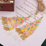 COLORFUL BOHEMIAN EXOTIC RICE BEAD EARRINGS_CWAJE3998