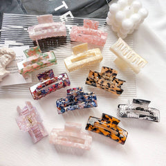 ELEGANT SQUARE HAIR CLAW MEDIUM ACETATE CLIP_CWAHA1483