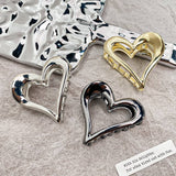 BRIGHT SURFACE HEART SHAPED METAL MINI HAIRPIN_CWAHA0726