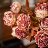 INK STYLED BURNT EDGE ROSE BOUQUET FOR DECOR_CWMM6572