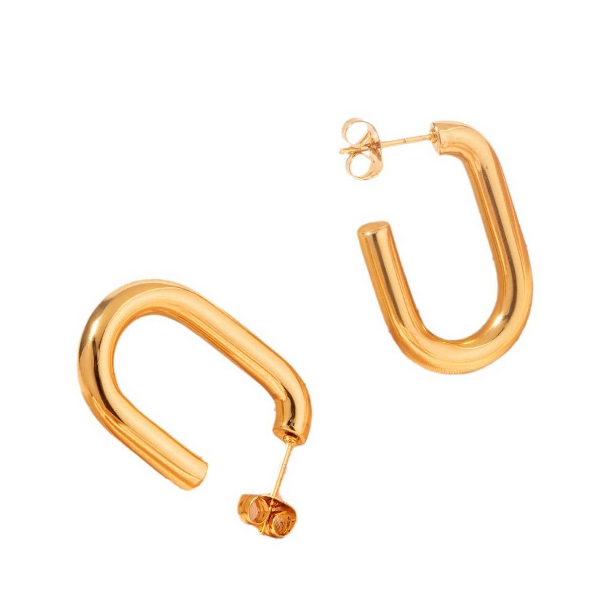 STAINLESS STEEL U SHAPED PERSONALITY EARRINGS_CWMM3620