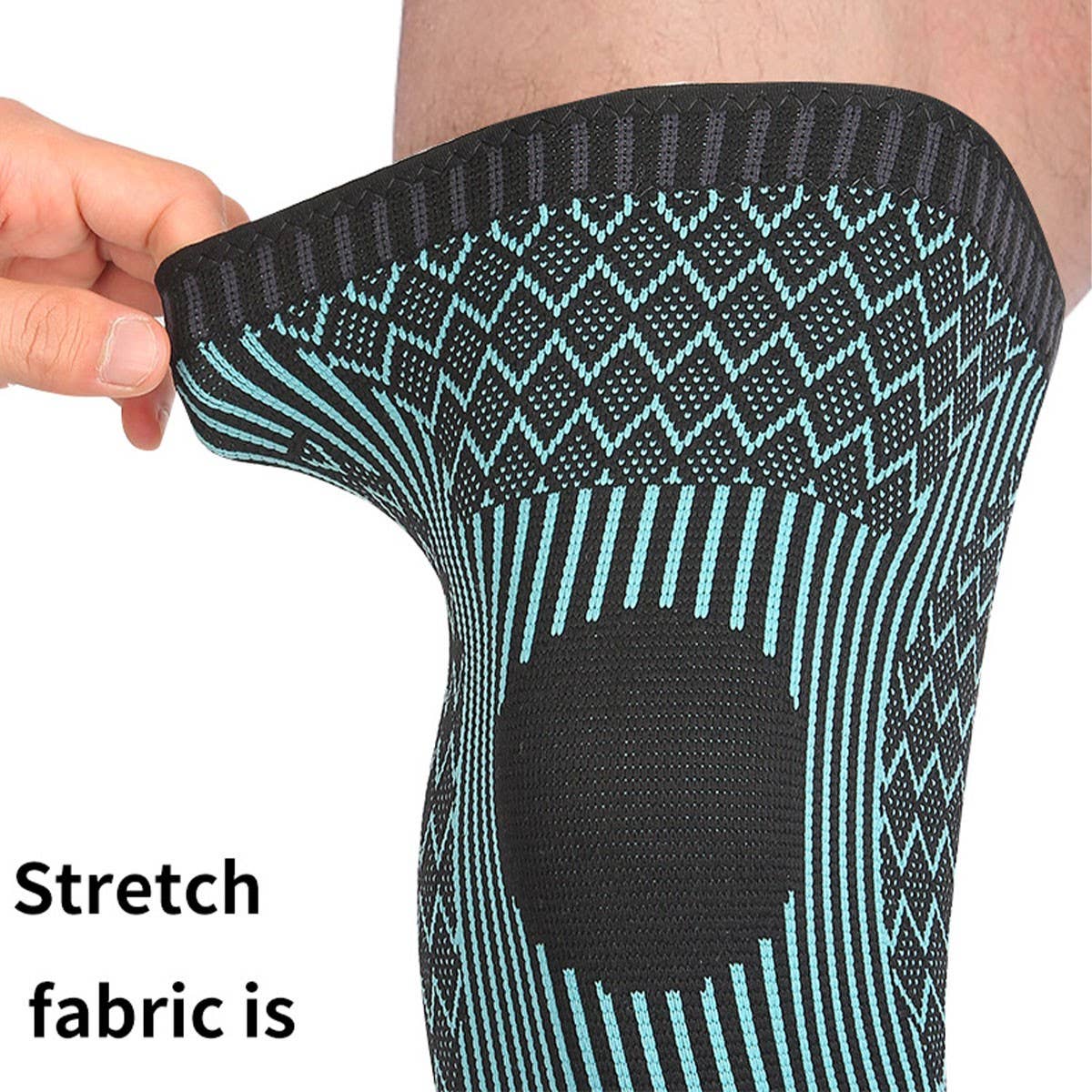 ELASTIC KNEE BRACE WITH DOUBLE WAVE NON SLIP GRIP_CWMM7889