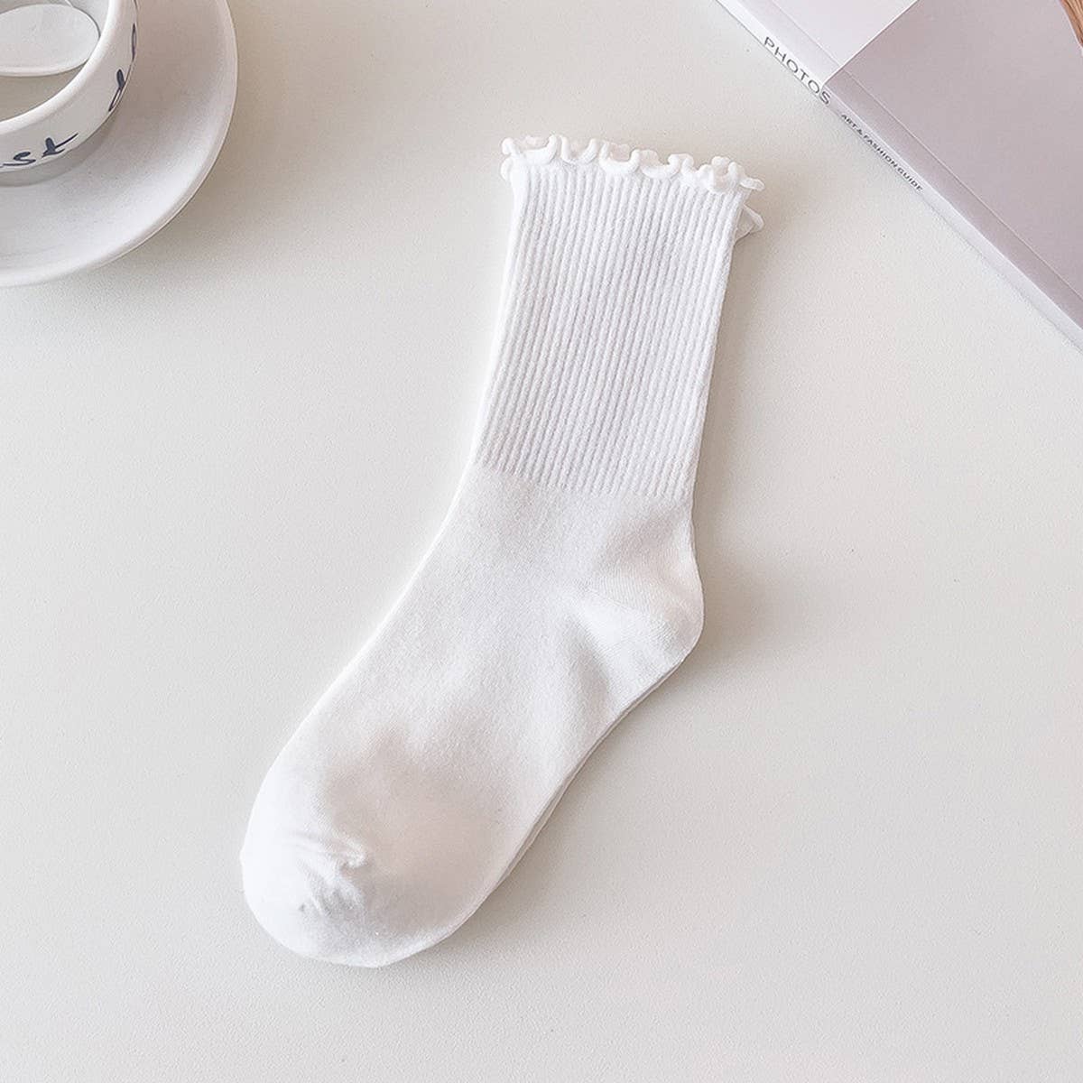 Warm Brown Fungus Mid-Calf Women'S Socks_Cwms0592