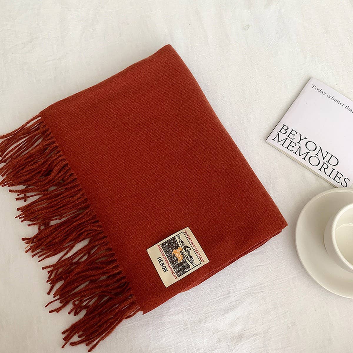 SOLID COLOR FAUX CASHMERE SCARF WINTER WRAP_CWASC2303