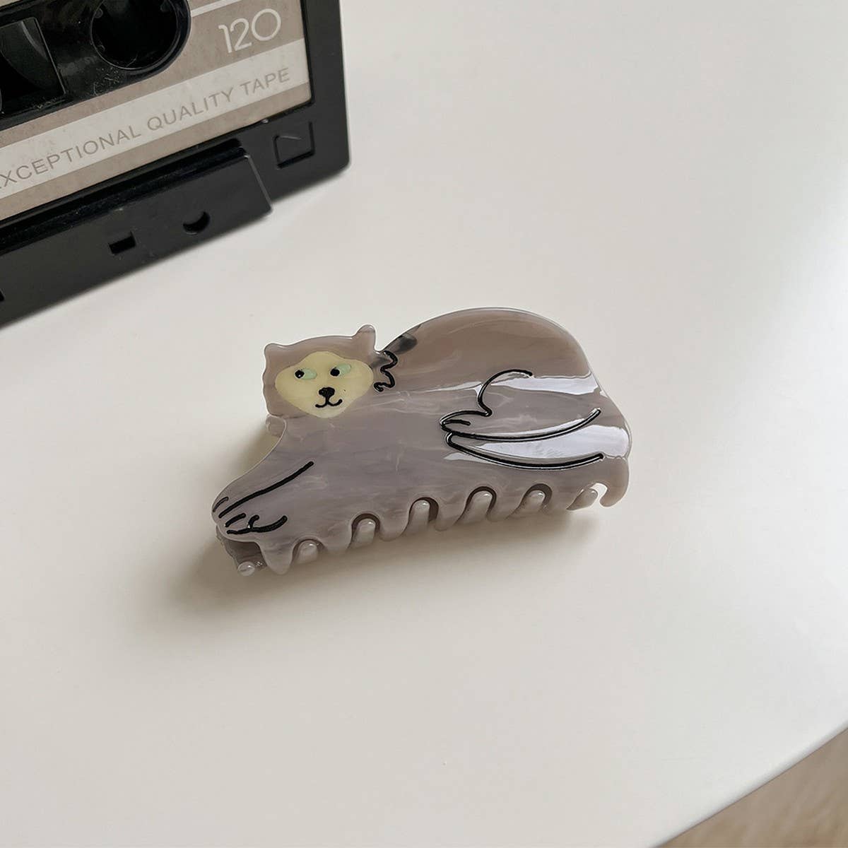 Cute Cat Acetate Hair Claw Clip For Women