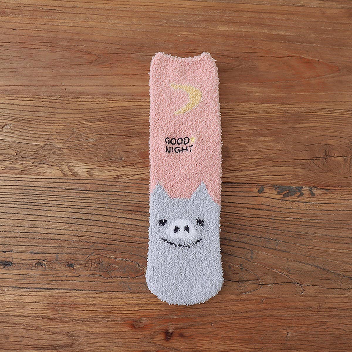 Warm Fleece Cartoon Mid-Calf Socks_Cwms0973