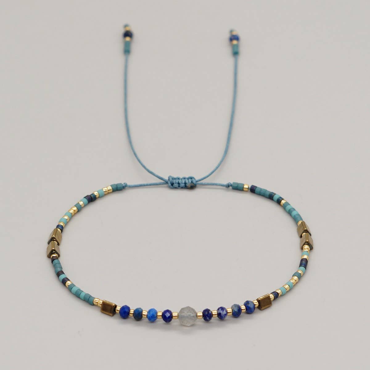 RICE BEAD HAND WOVEN SEMI PRECIOUS STONE BRACELET_CWMM3801