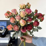 BURNT EDGE LOLA ROSE ARTIFICIAL FLOWER PROP_CWMM6569