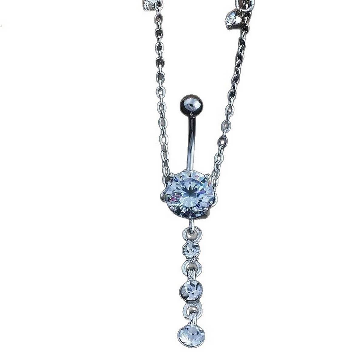 CZ TASSEL ADJUSTABLE WAIST CHAIN BODY JEWELRY_CWMM9383