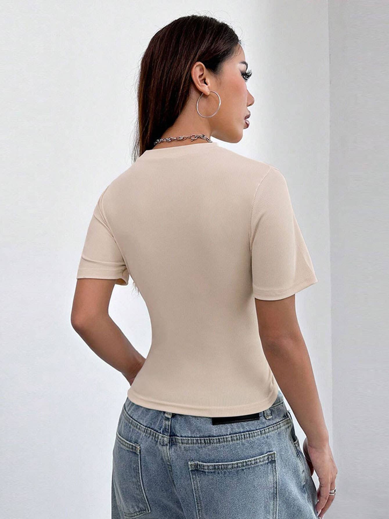 Womens Elegant Sweet & Spicy Fitted T-Shirt